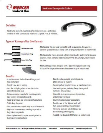 Kammprofile Gasket Quick Facts